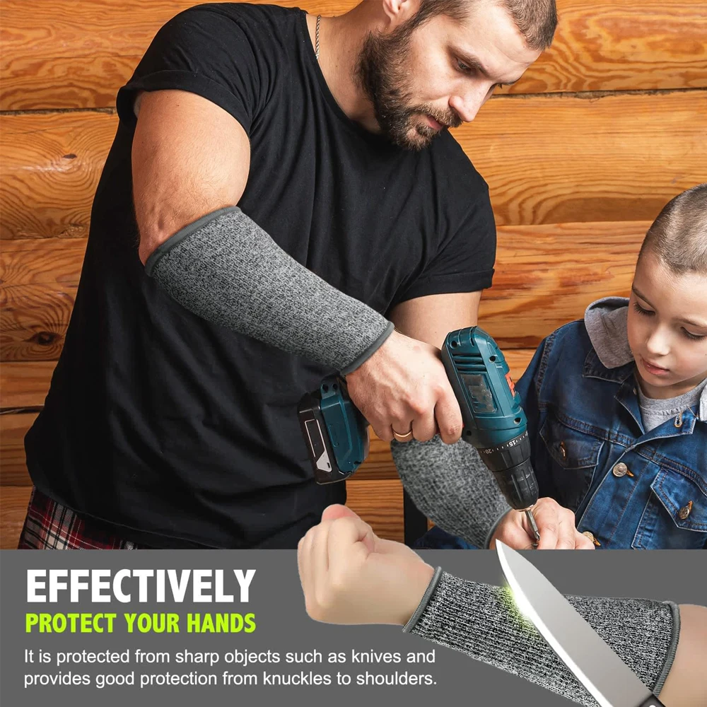 BraceTop Arm Protectors for Bruising Cut, Burn Heat Resistant Arm Sleeve Protectors Protective Forearm Sleeves Cooking Gardening