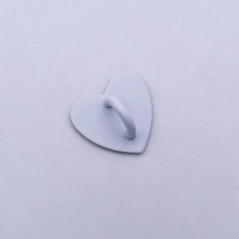 5PCS Kawaii Adhesive Metal Heart Phone Charm Holder Mobile Phone Case Finger Ring Stand Hook Buckle Charm Clasp Accessory String