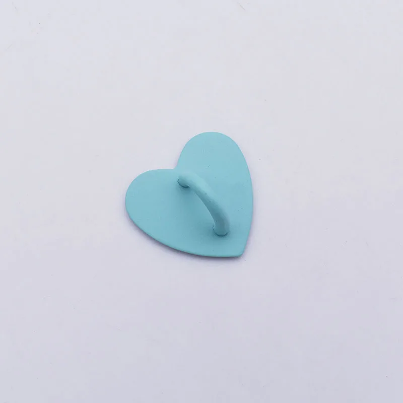 5PCS Kawaii Adhesive Metal Heart Phone Charm Holder Mobile Phone Case Finger Ring Stand Hook Buckle Charm Clasp Accessory String