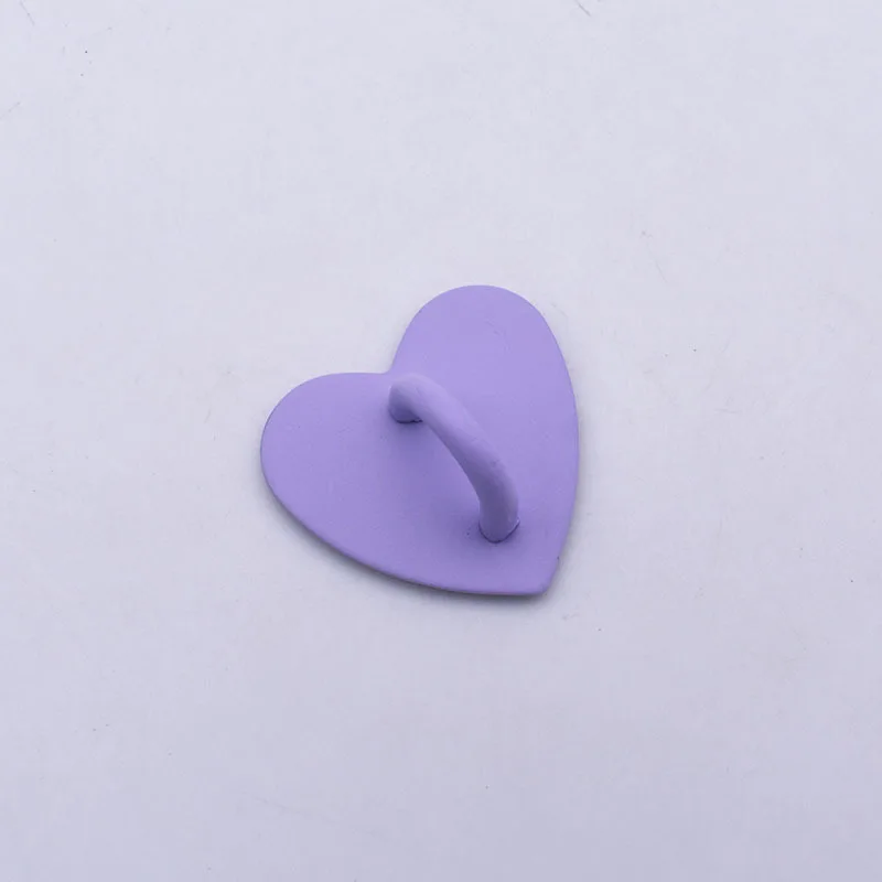 5PCS Kawaii Adhesive Metal Heart Phone Charm Holder Mobile Phone Case Finger Ring Stand Hook Buckle Charm Clasp Accessory String