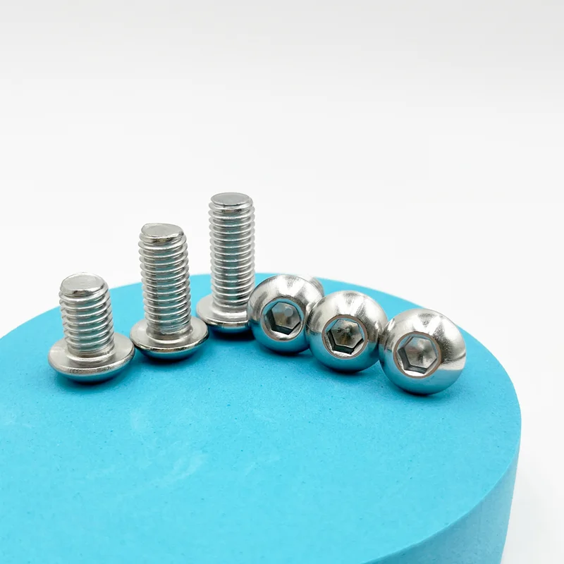 304 Stainless Steel Hexagon Hex Socket Head Button Allen Screw Set M2 M2.5 M3 M4 M5 M6 M8 M10 Allen Hex Socket Button Head Screw