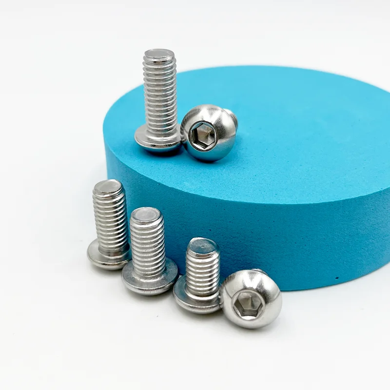 304 Stainless Steel Hexagon Hex Socket Head Button Allen Screw Set M2 M2.5 M3 M4 M5 M6 M8 M10 Allen Hex Socket Button Head Screw