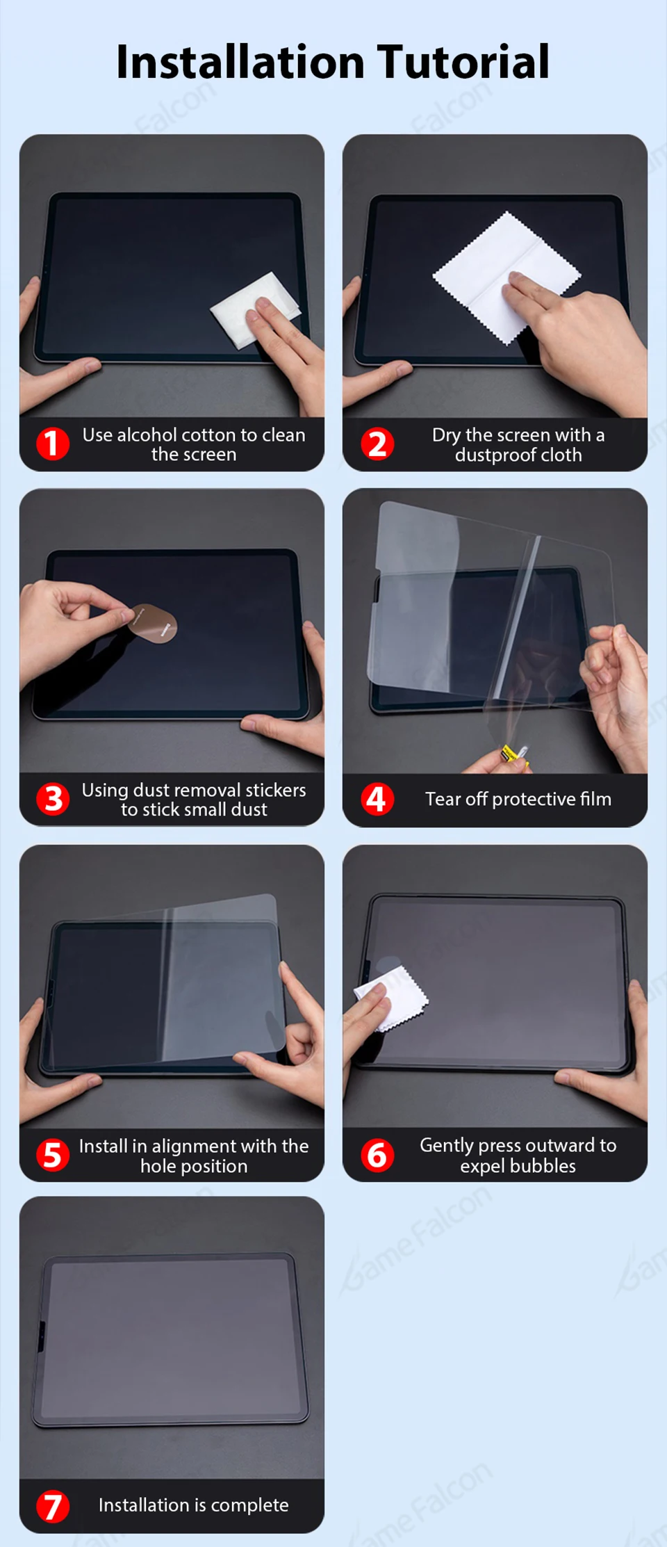 2Pcs Tempered Glass Screen Protector For iPad Pro 13 11th M5 M4 12.9 Air 11 M3 M2 5 4 Mini 6 7 10 9 9th 10th Generation A16 Film
