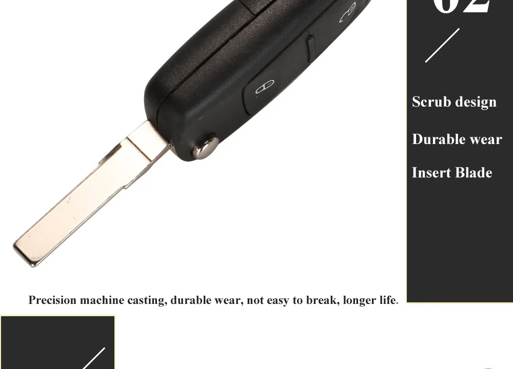 jingyuqin 2BTN Flip Remote 7E0 837 202 AD Car key 434MHz ID48 for VOLKSWAGEN VW Amarok Transporter MULTIVAN CARAVELLE 2016-2019