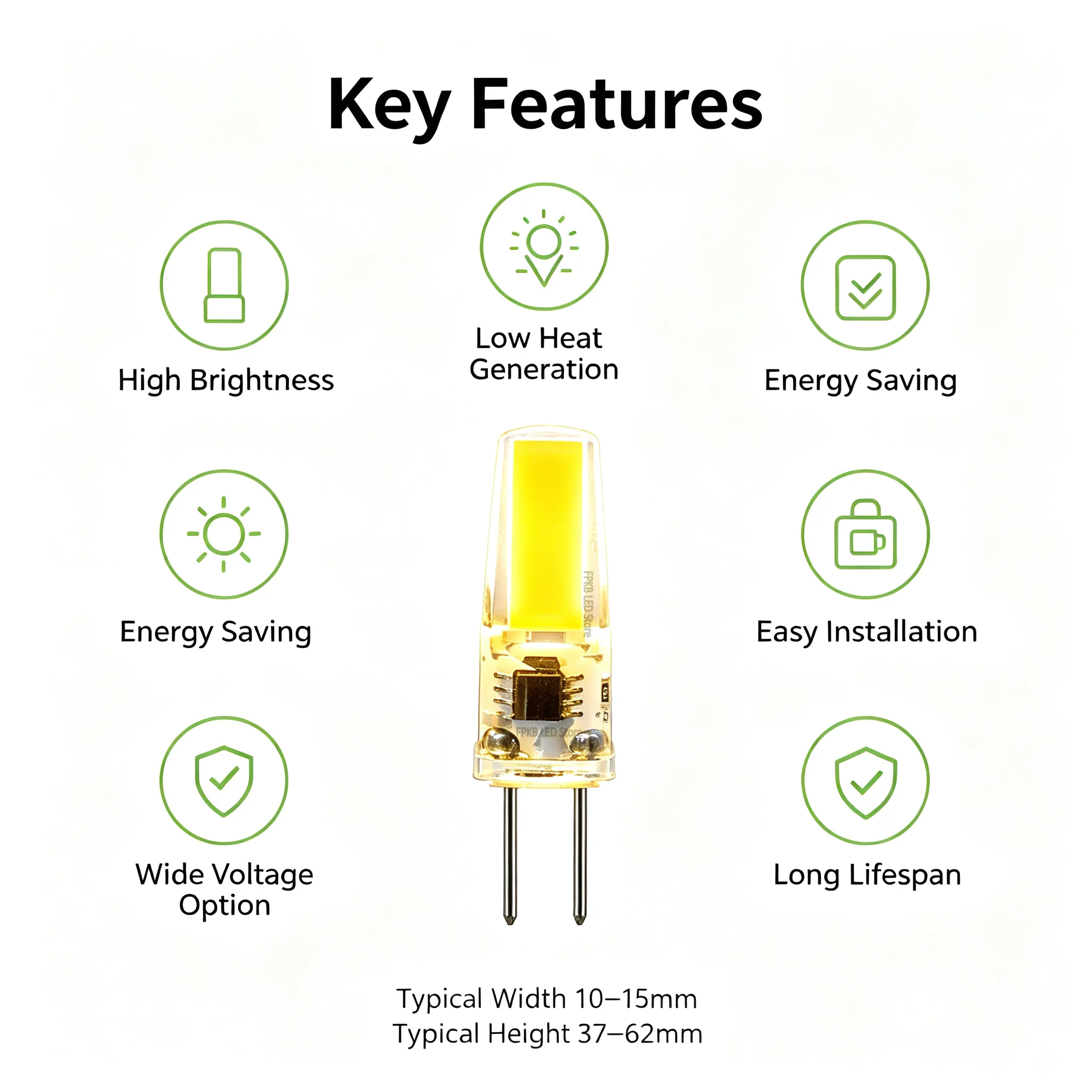 10PCS LED COB Lamp 6W Bulbs Dimmable G4 mini COB AC DC 12V 220V Candle Lights Replace 30W 40W Halogen for Chandelier Spotlight