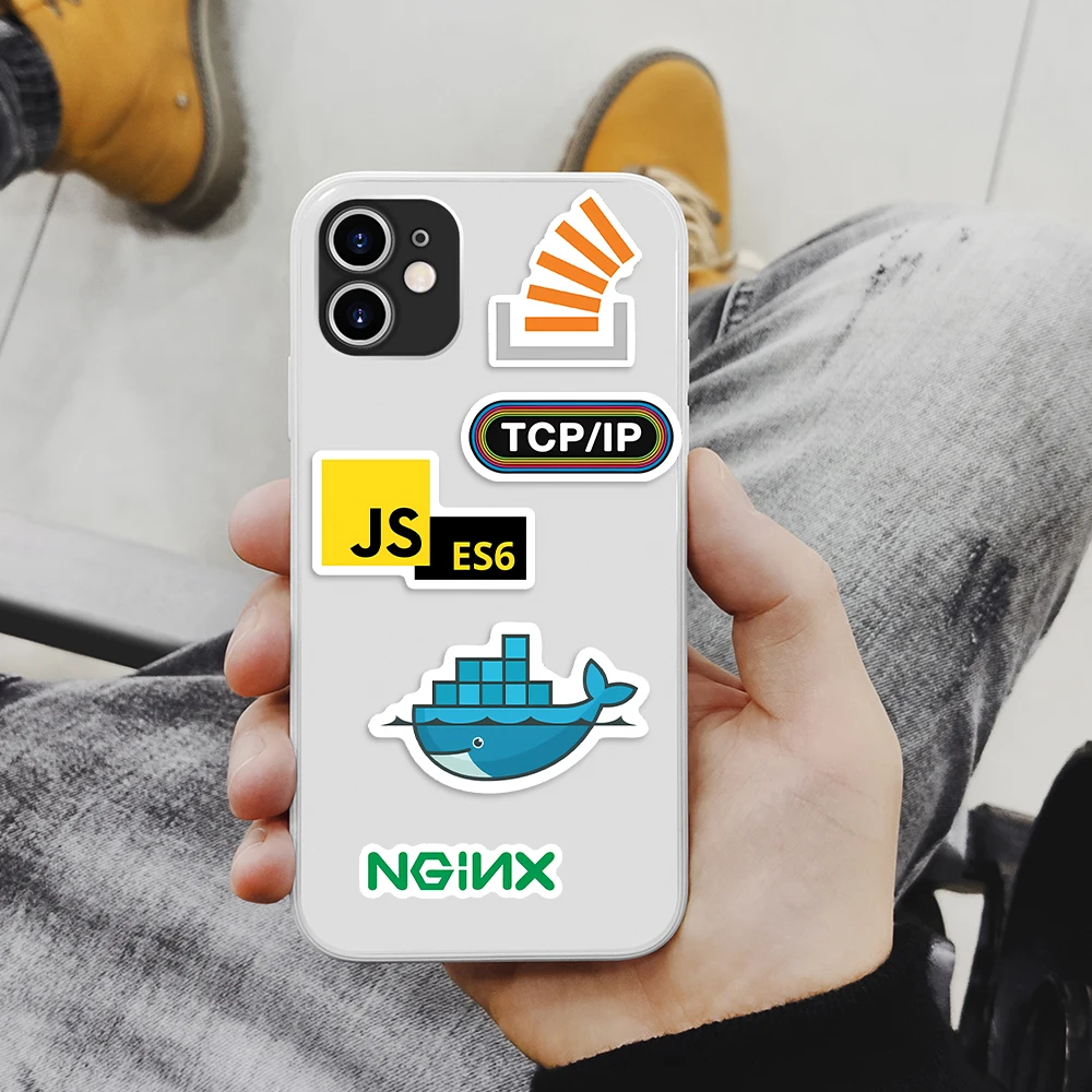 Cartoon Programming Stickers IT Developers Usage Language PVC Waterproof for Laptop Notebook Suitcase Phone Fridge Skateboarding