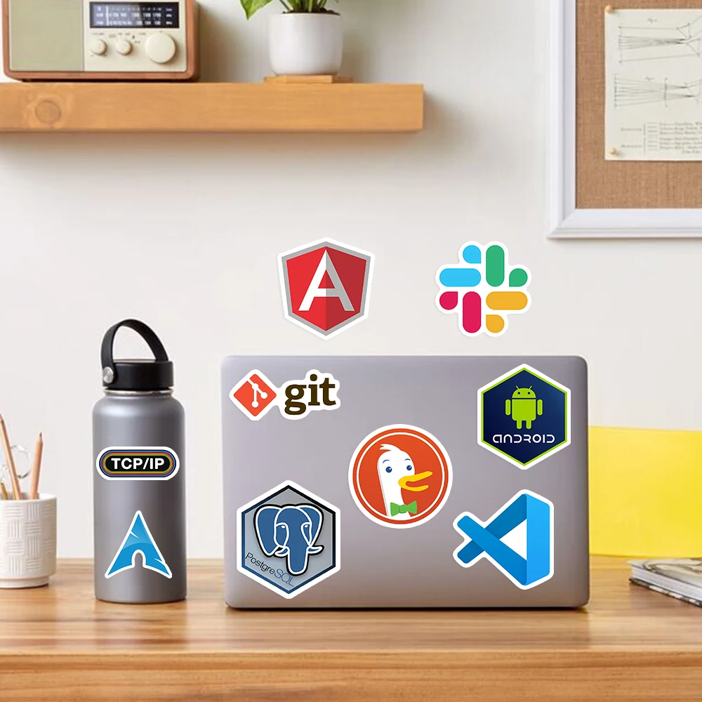 Cartoon Programming Stickers IT Developers Usage Language PVC Waterproof for Laptop Notebook Suitcase Phone Fridge Skateboarding