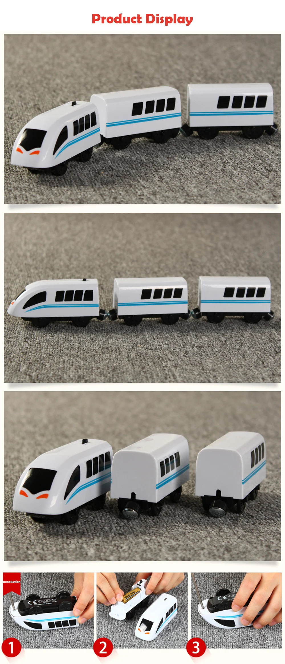 RC Electric Train Set Locomotive Magnetic Train Diecast Slot Toy Fit for Brand Wooden Railway Tracks Toys for Children Gifts
