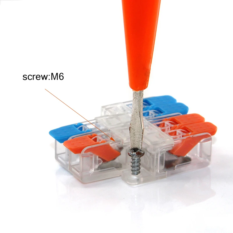 High Power 6mm² Fast Wire Electrical Connectors Universal Compact Splitter Push-in Cable Wire Connector Fast Terminal Block