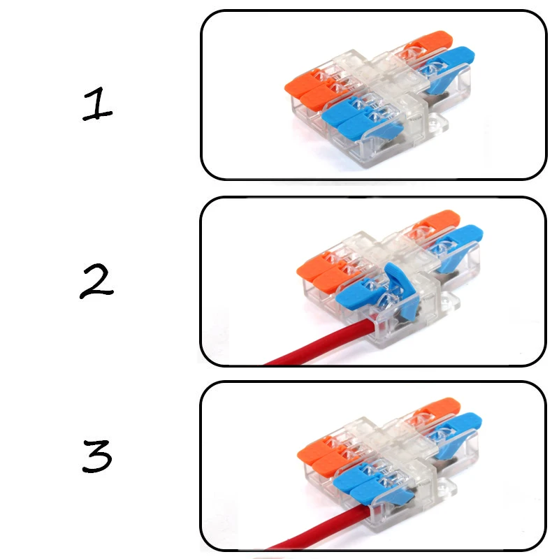 High Power 6mm² Fast Wire Electrical Connectors Universal Compact Splitter Push-in Cable Wire Connector Fast Terminal Block