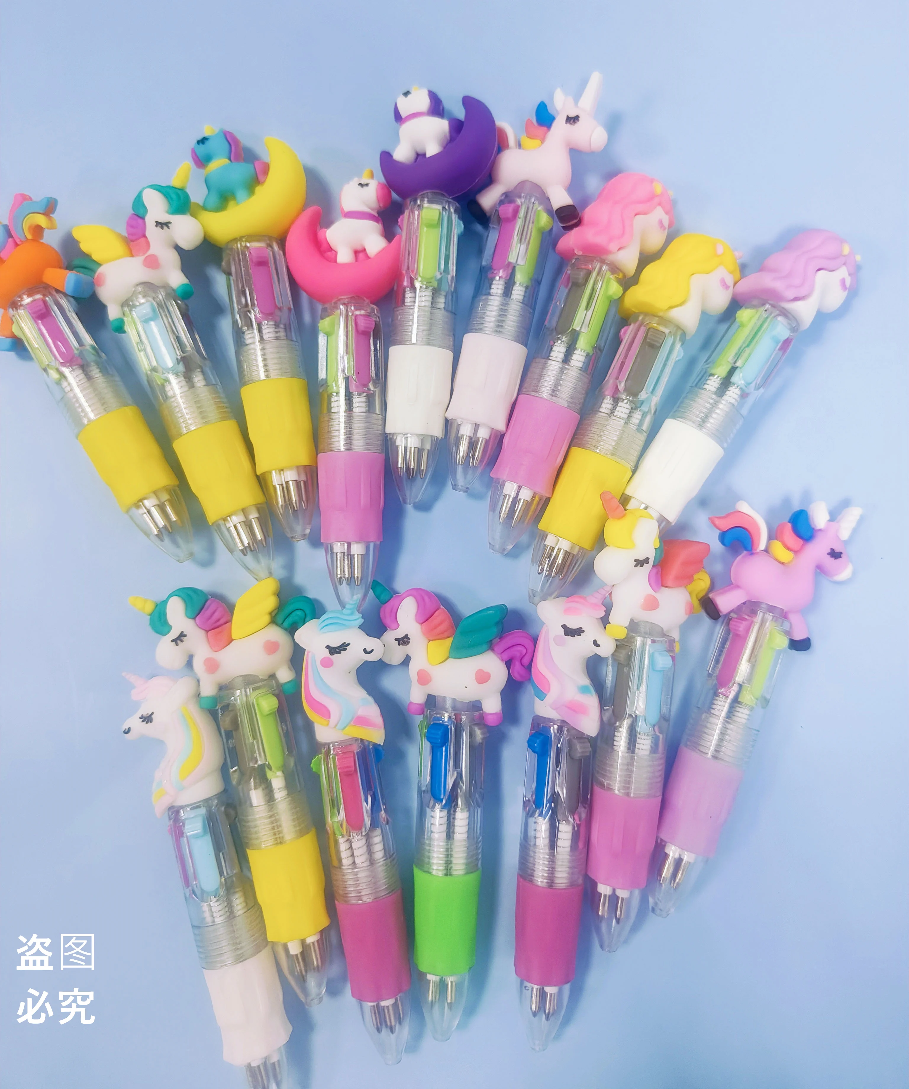 10Pcs/Lot Kawaii Unicorn Mini 4 Colors Ballpoint Pens Cartoon Cute Pony Ball Pen Kids School Stationery Office Supplies Gifts