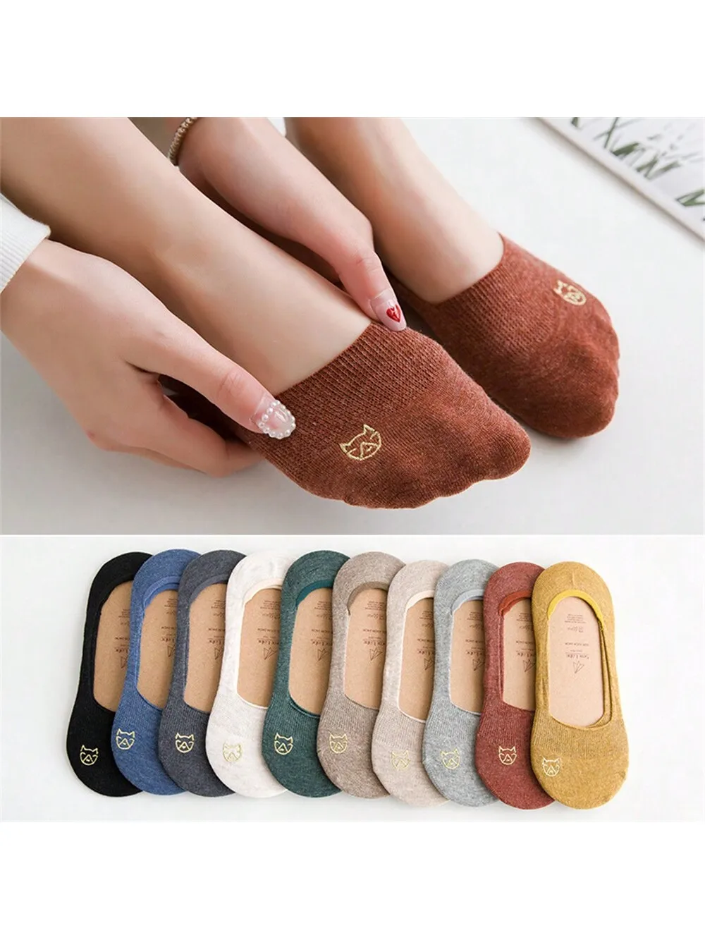 Randomly 5 pairs of socks summer boat socks for women shallow mouth invisible socks
