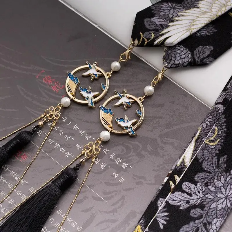 hair ornament bow headdress holiday gift original Hanfu accessories ribbon Antique hair band super fairy bunch  hanfu hairband