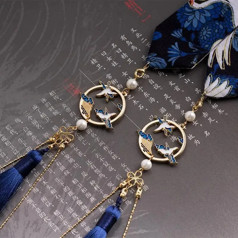 hair ornament bow headdress holiday gift original Hanfu accessories ribbon Antique hair band super fairy bunch  hanfu hairband