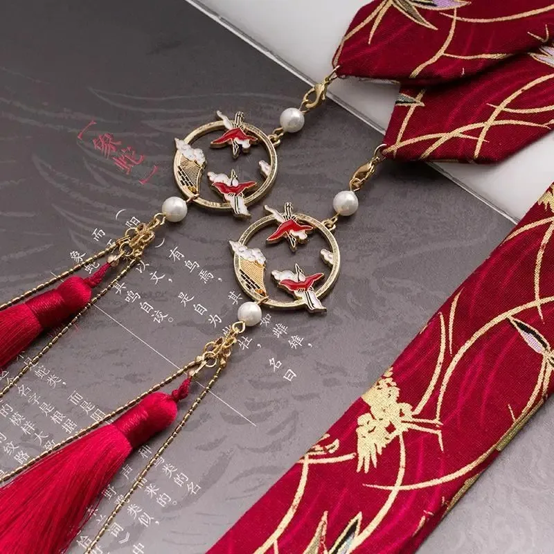 hair ornament bow headdress holiday gift original Hanfu accessories ribbon Antique hair band super fairy bunch  hanfu hairband
