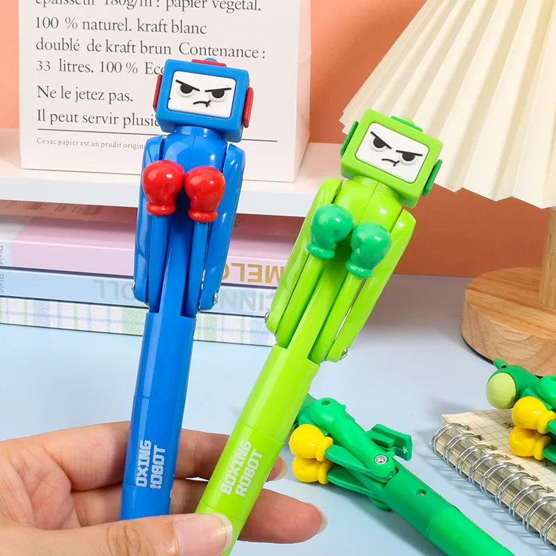 Hair-Fried Boxing Pen Creative Decompression Cartoon Ballpoint Pen Student High Value Gel Pen Cute Toy Gift.Interactive Boxing