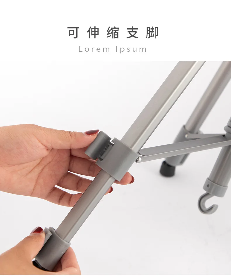 Aluminum Alloy Easel,Portable Shrinkable Folding Drawing Board Stand,Height Adjustable Tripod,Art Supplies 6 Colors 155cm Height