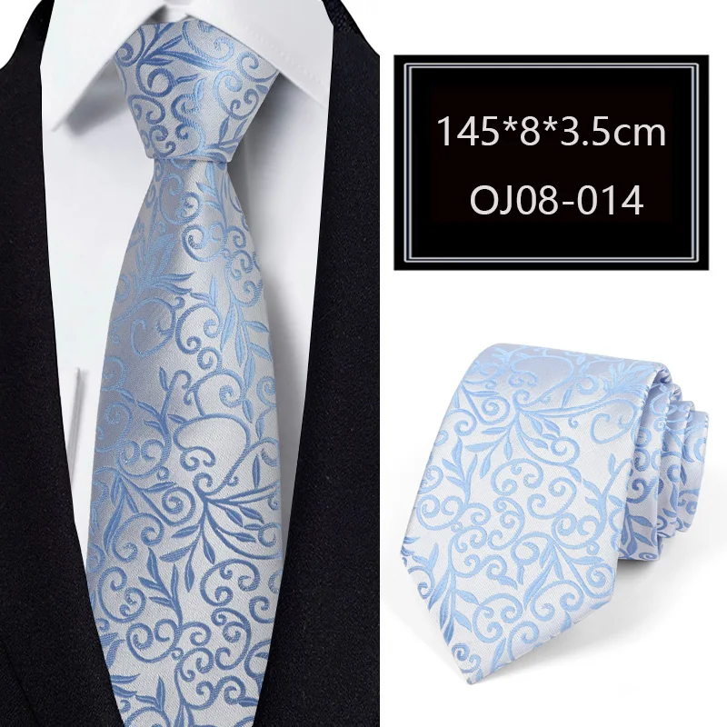 Luxury 57 Colors New Men's Tie Classic Floral Stripe Dots 8cm Jacquard Neck Tie Necktie For Men Business Wedding Party