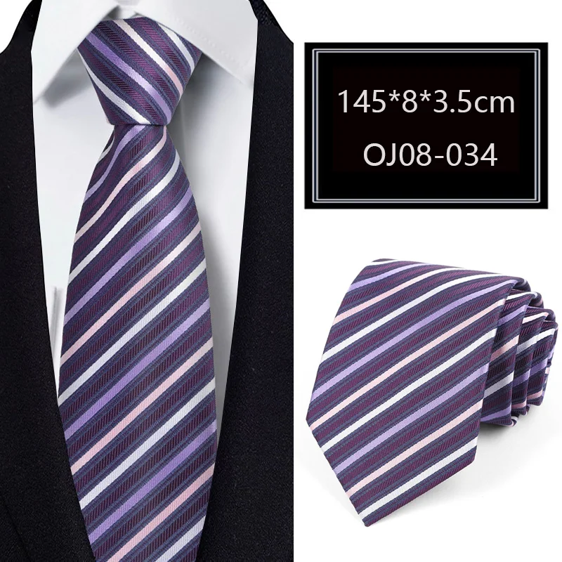Luxury 57 Colors New Men's Tie Classic Floral Stripe Dots 8cm Jacquard Neck Tie Necktie For Men Business Wedding Party