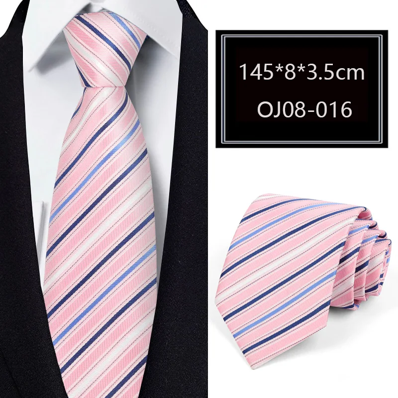 Luxury 57 Colors New Men's Tie Classic Floral Stripe Dots 8cm Jacquard Neck Tie Necktie For Men Business Wedding Party
