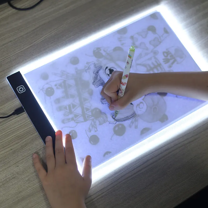LED copying board, copy table 3-level dimming board, drawing puzzle toy, gift, dimmable children's Painting board