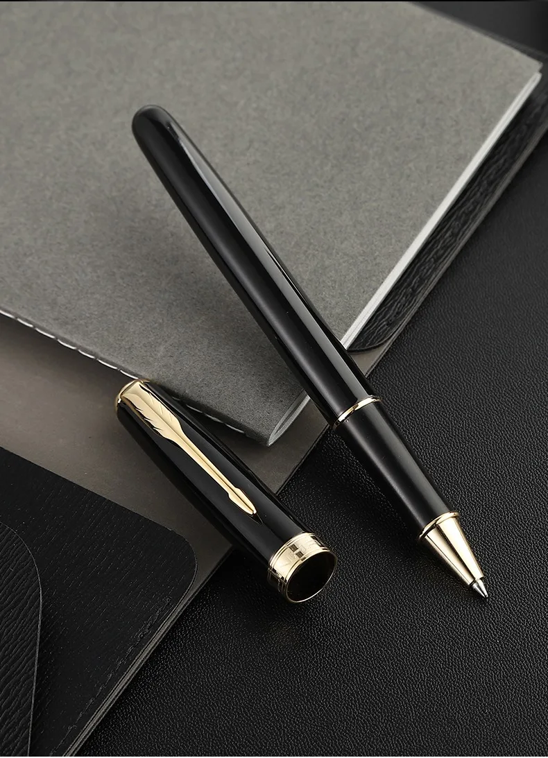 JINHAO 75 Ballpoint Pen Metal Black Red Replaceable Refill Financial Office Student Writing Supplies School Stationery Pens