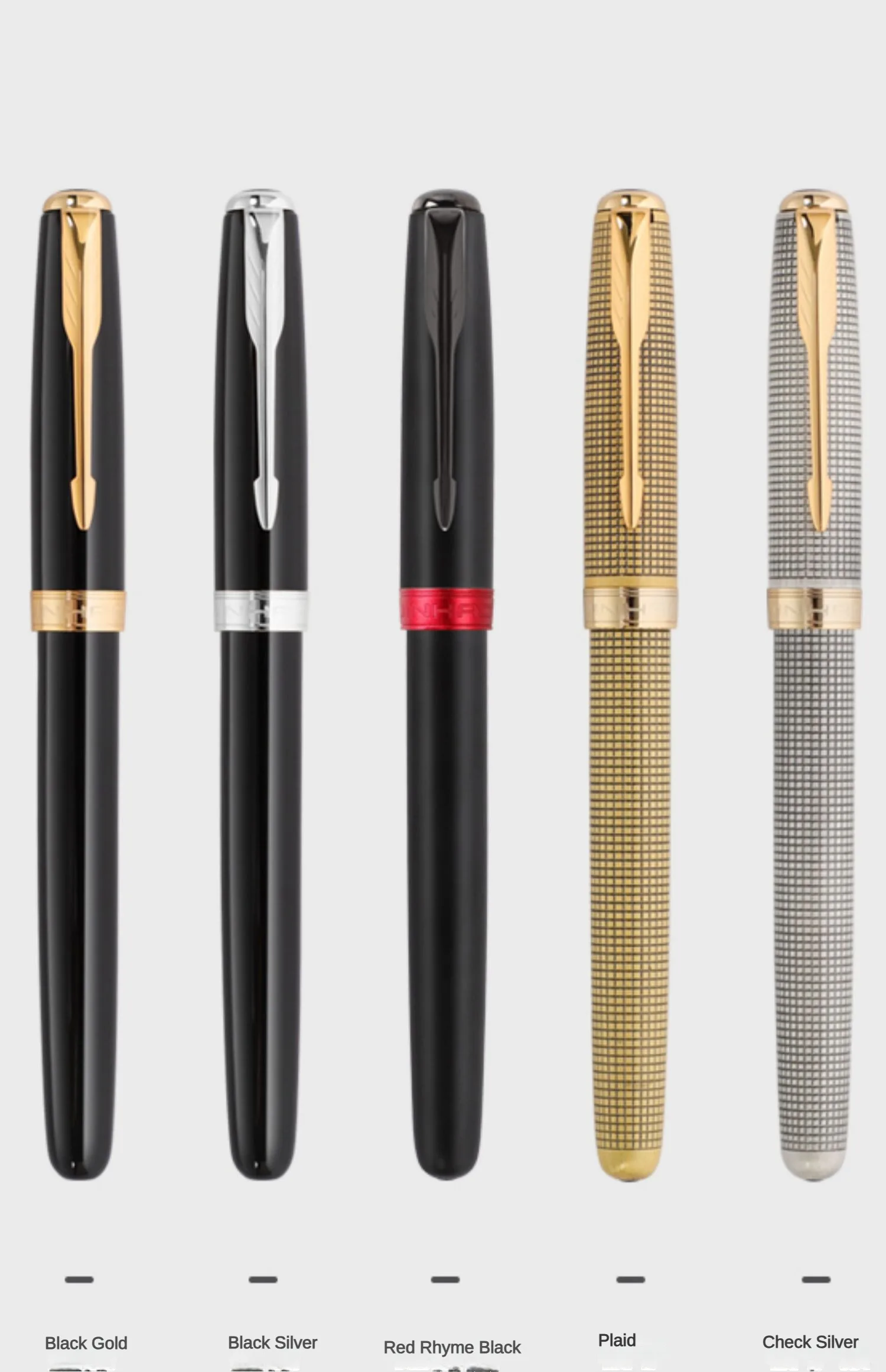 JINHAO 75 Ballpoint Pen Metal Black Red Replaceable Refill Financial Office Student Writing Supplies School Stationery Pens