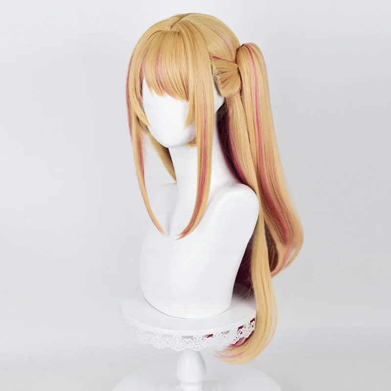Anime Oshi No Ko Hoshino Ruby Cosplay Wig 70cm Straight Orange Gold Rose Pink Heat Resistant Synthetic Hair Wig Wigs