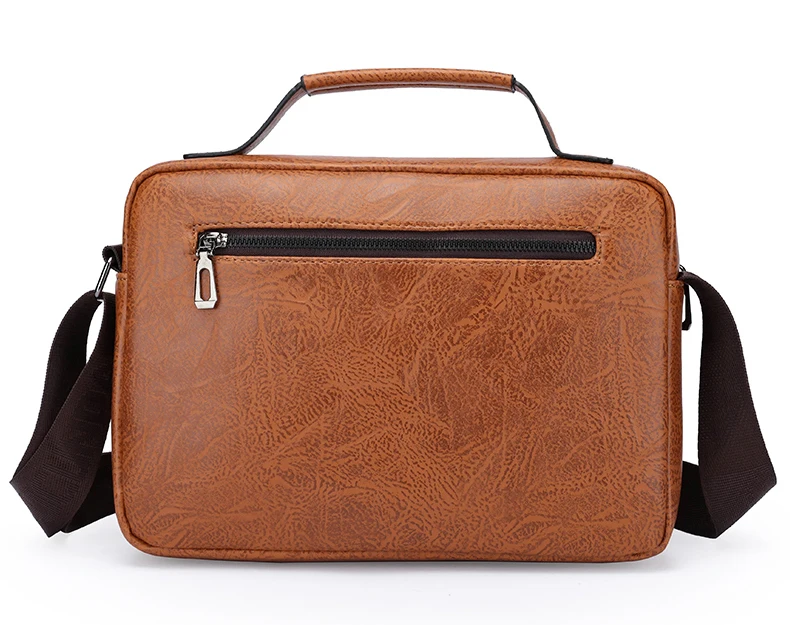 Luxury Kangaroo Brand Messenger Bags Men Leather Casual Crossbody Bag For Men Brown Black Business Shoulder Bag Male Handbag