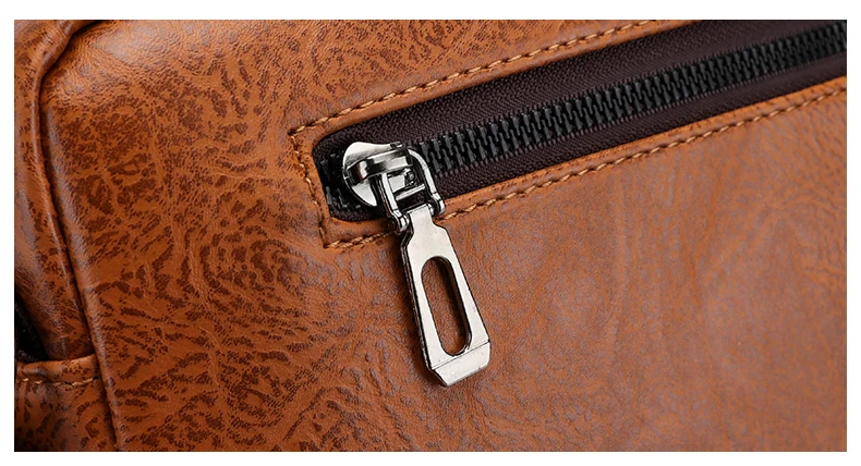 Luxury Kangaroo Brand Messenger Bags Men Leather Casual Crossbody Bag For Men Brown Black Business Shoulder Bag Male Handbag