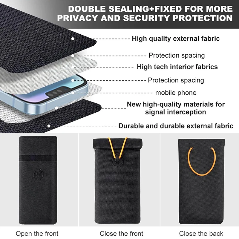 New Faraday Bag Car Shielding Key Case Signal Blocking Bag For RFID Mobile Phone Leakage RF Information Privacy Protection