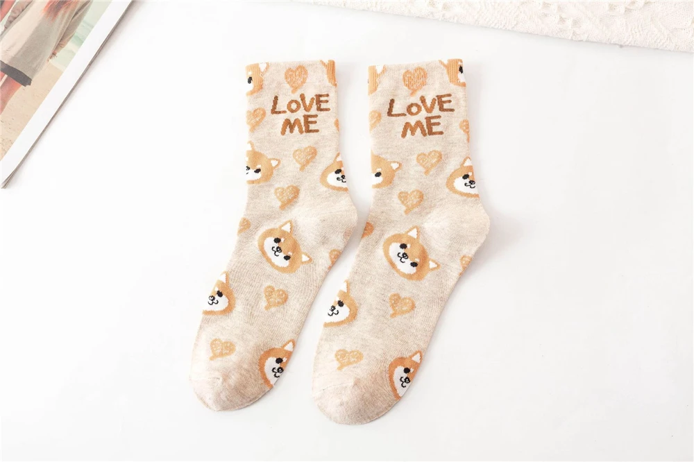 Cute Animal Korean Style Women Cat Panda Dog Bear Cartoon Socks Soft Cotton Casual Sport Streetwear Dropship
