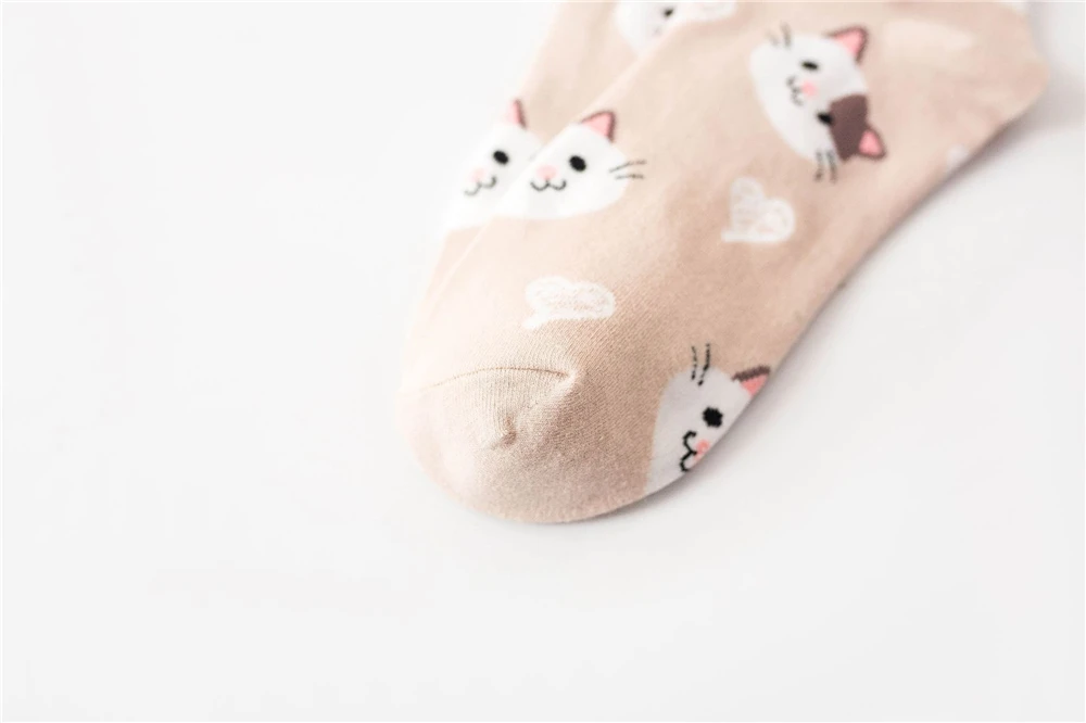 Cute Animal Korean Style Women Cat Panda Dog Bear Cartoon Socks Soft Cotton Casual Sport Streetwear Dropship