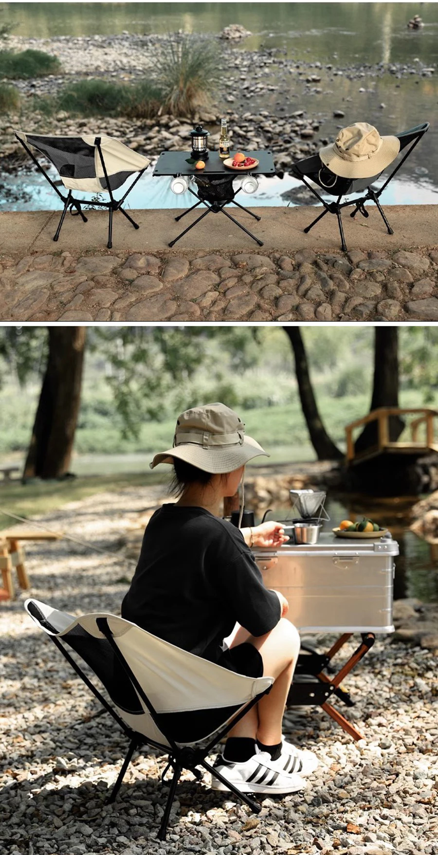 Portable High Back Camping Chair Lightweight Folding Camping Chairs with Carry Bag Backpacking Foldable Chair for Hiking Fishing