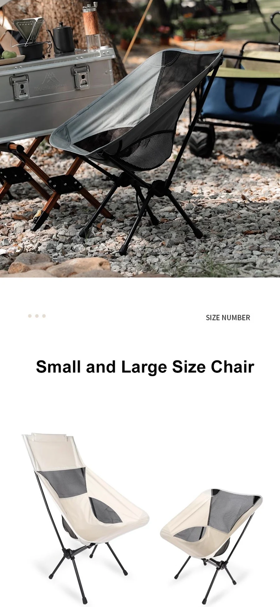 Portable High Back Camping Chair Lightweight Folding Camping Chairs with Carry Bag Backpacking Foldable Chair for Hiking Fishing