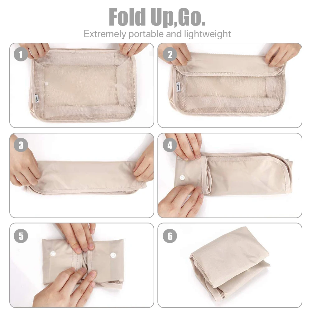 8/6pcs Set Travel Storage Bag Large Capacity Luggage Clothes Sorting Organizer Suitcase Pouch Case Essentials Shoes Packing Cube