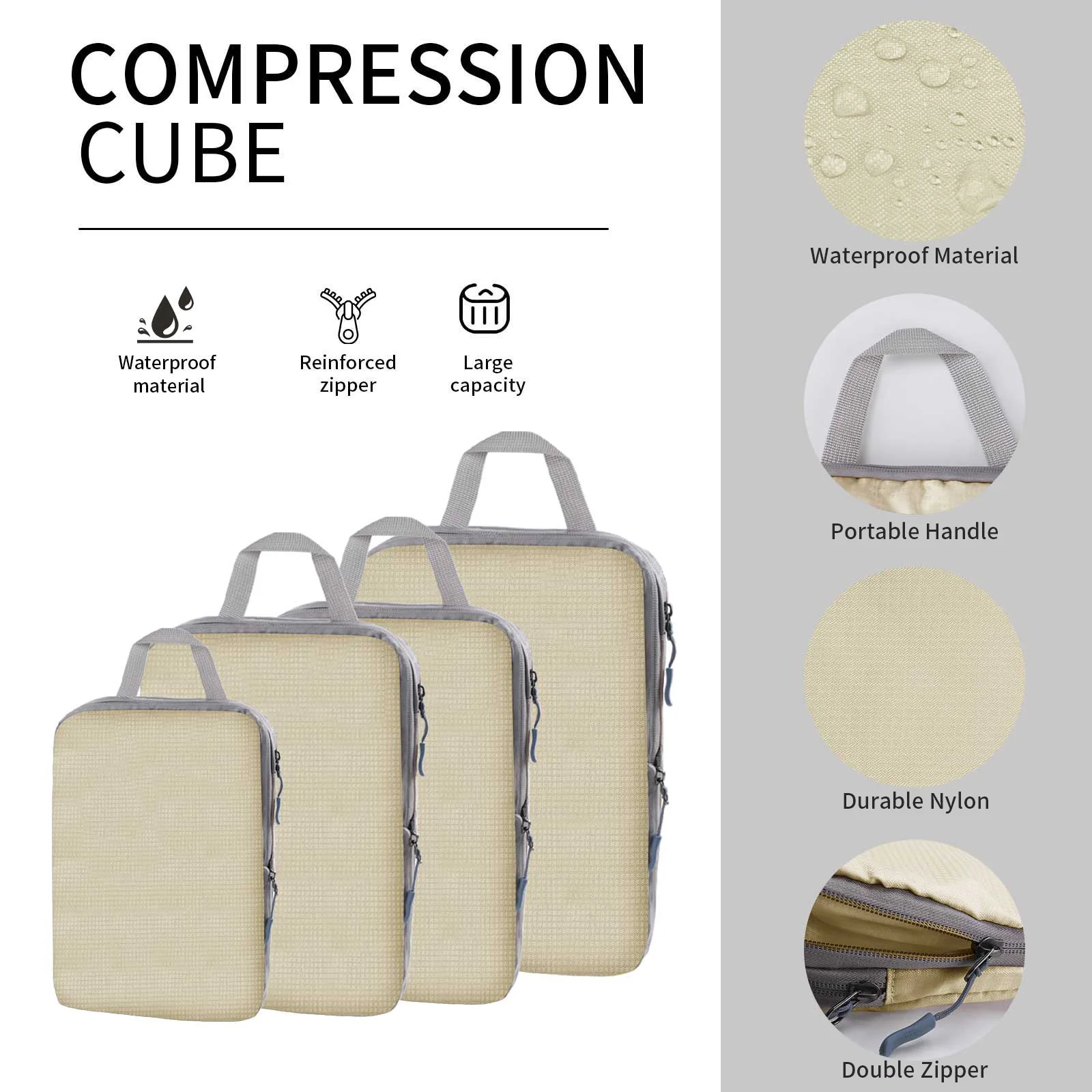 8/6pcs Set Travel Storage Bag Large Capacity Luggage Clothes Sorting Organizer Suitcase Pouch Case Essentials Shoes Packing Cube