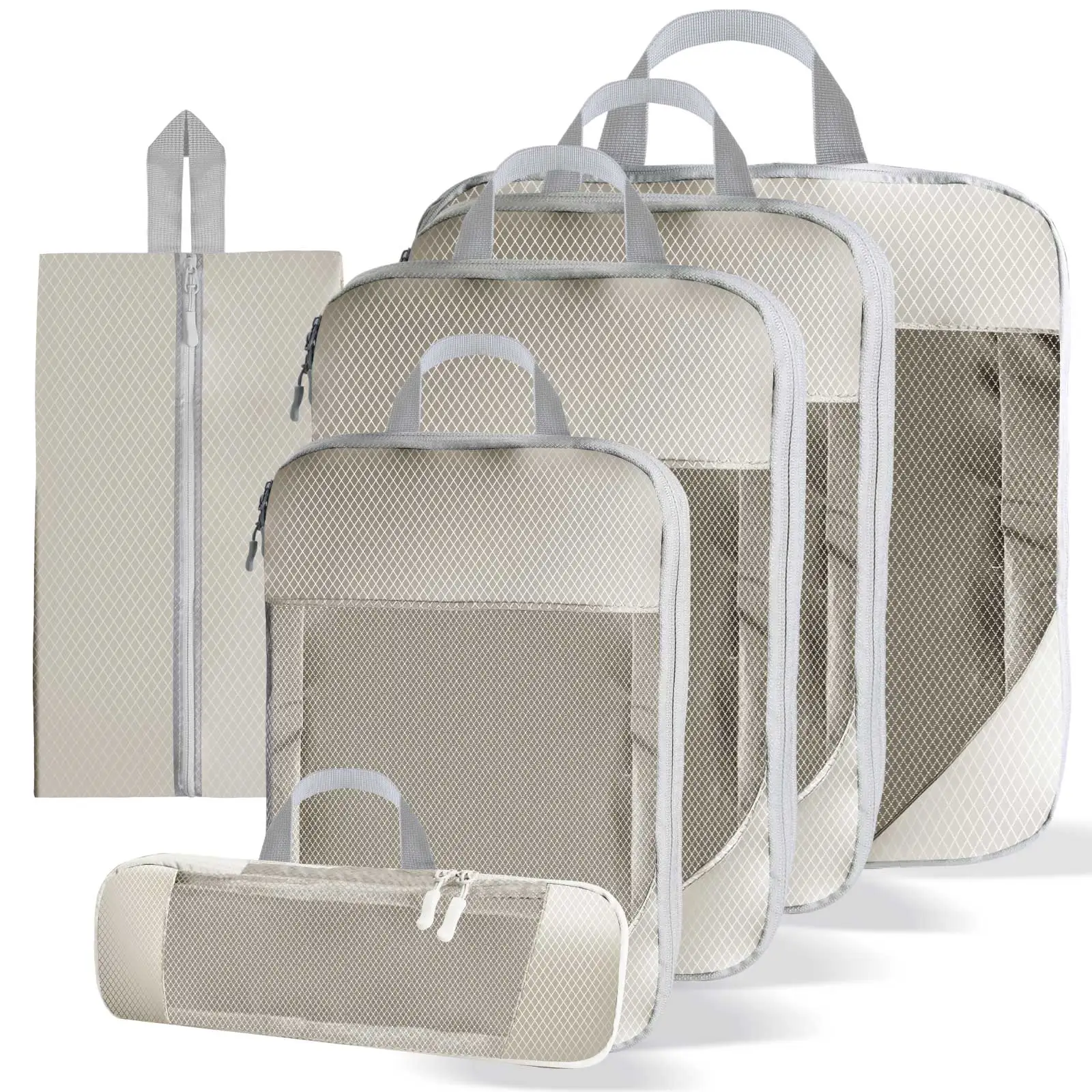 8/6pcs Set Travel Storage Bag Large Capacity Luggage Clothes Sorting Organizer Suitcase Pouch Case Essentials Shoes Packing Cube