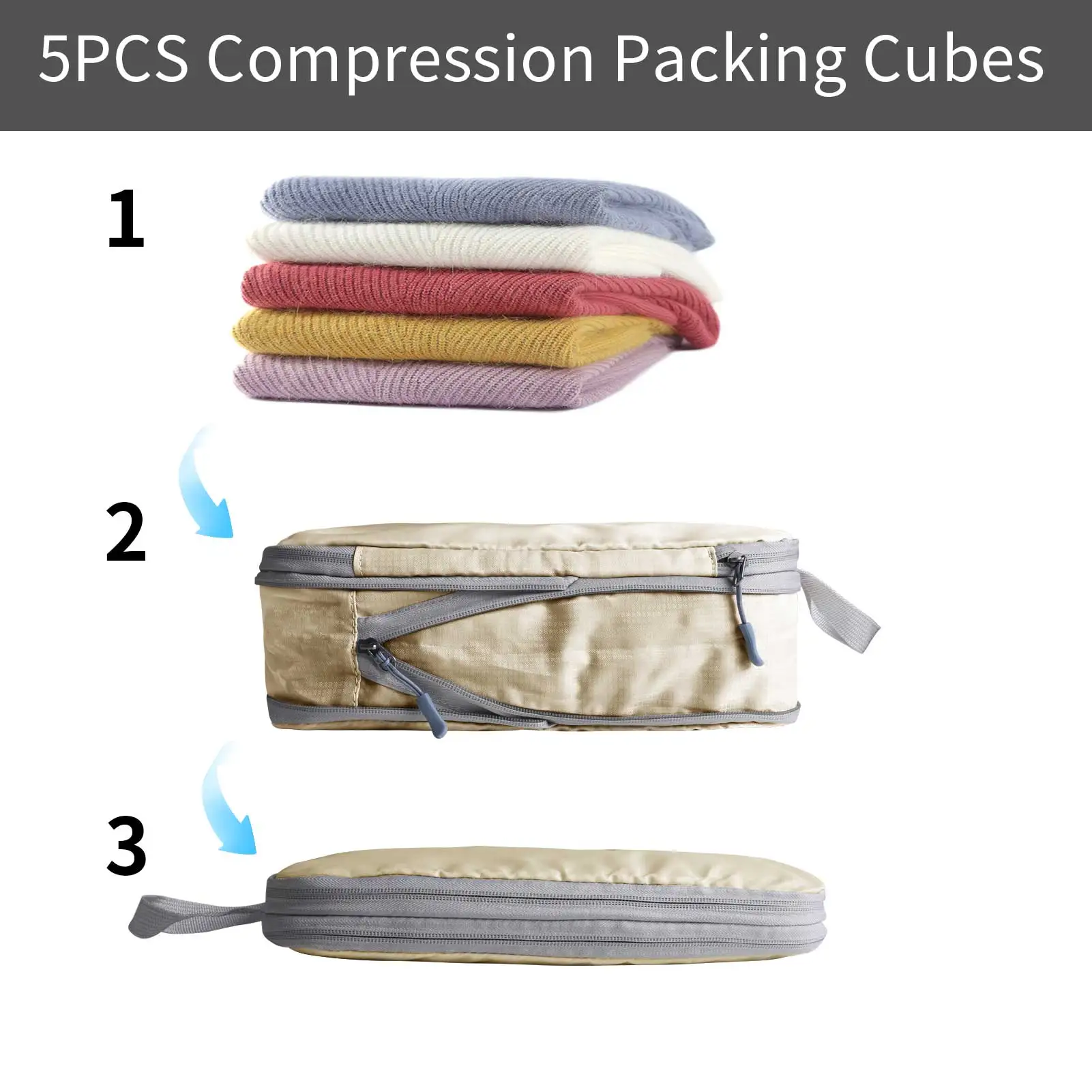 8/6pcs Set Travel Storage Bag Large Capacity Luggage Clothes Sorting Organizer Suitcase Pouch Case Essentials Shoes Packing Cube
