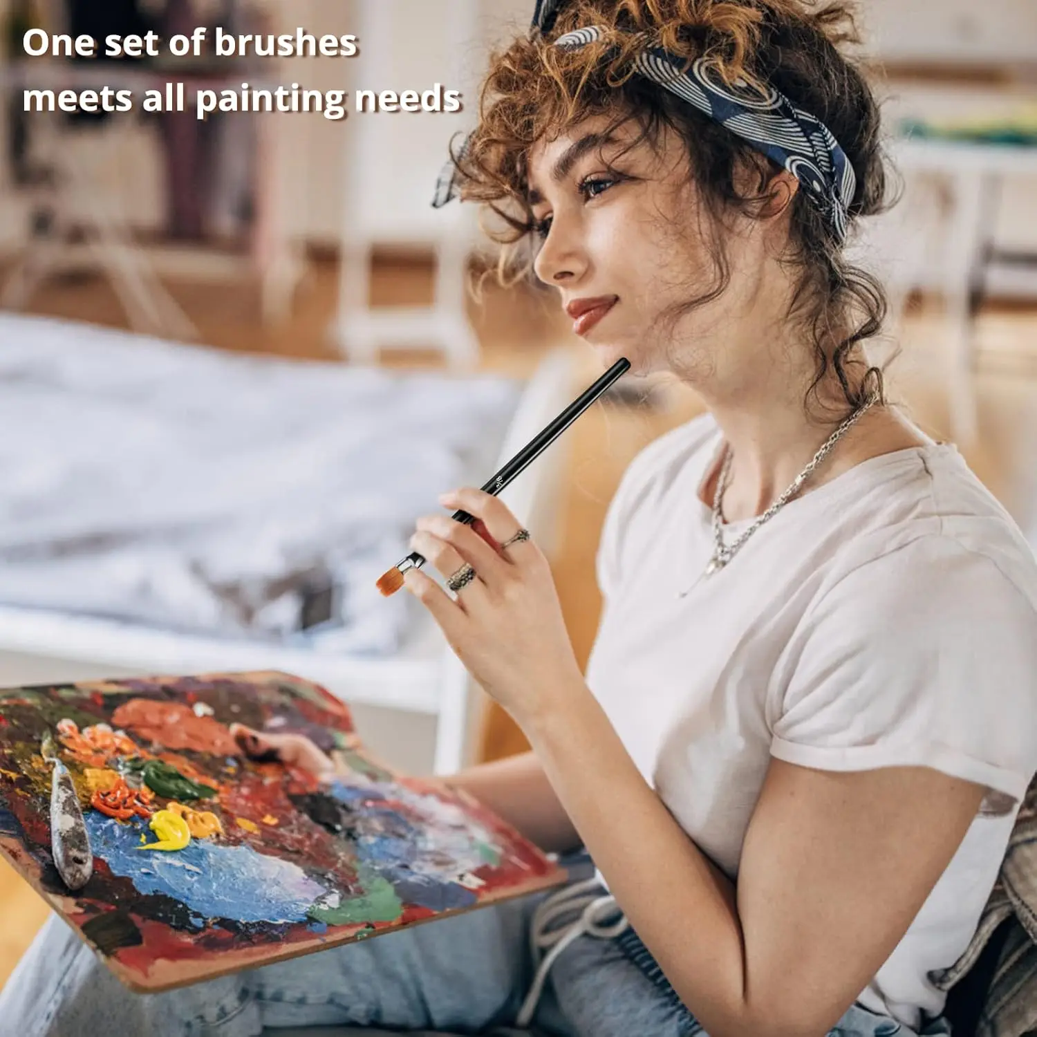 12/24pcs Professional Artist Painting Brush Oil Painting Watercolor Set For Oil, Acrylic, Canvas, Gouache,Includes Fine Detail