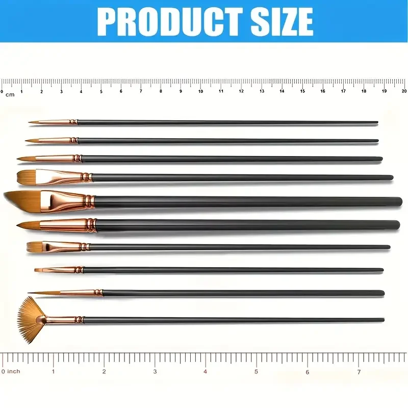12/24pcs Professional Artist Painting Brush Oil Painting Watercolor Set For Oil, Acrylic, Canvas, Gouache,Includes Fine Detail