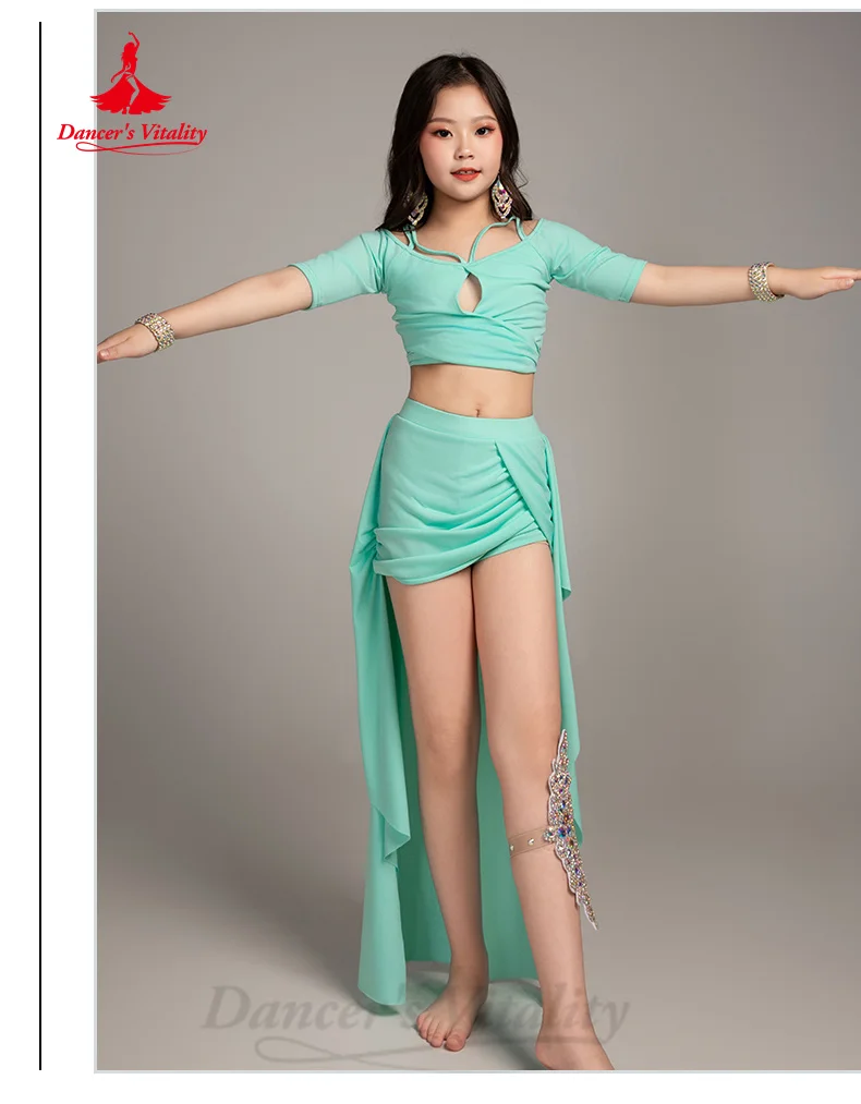 Belly Dance Costume Set Children's Elegant and Comfortable Practice Clothes Girls' Oriental Dance Professional Training Clothes