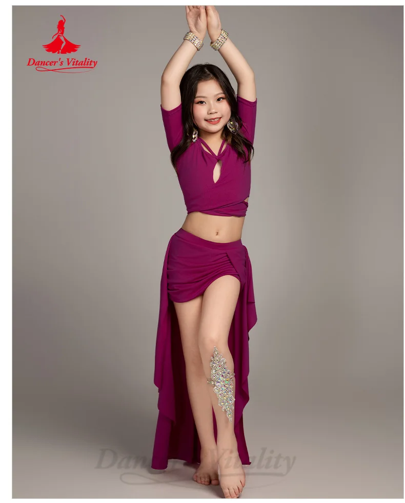 Belly Dance Costume Set Children's Elegant and Comfortable Practice Clothes Girls' Oriental Dance Professional Training Clothes