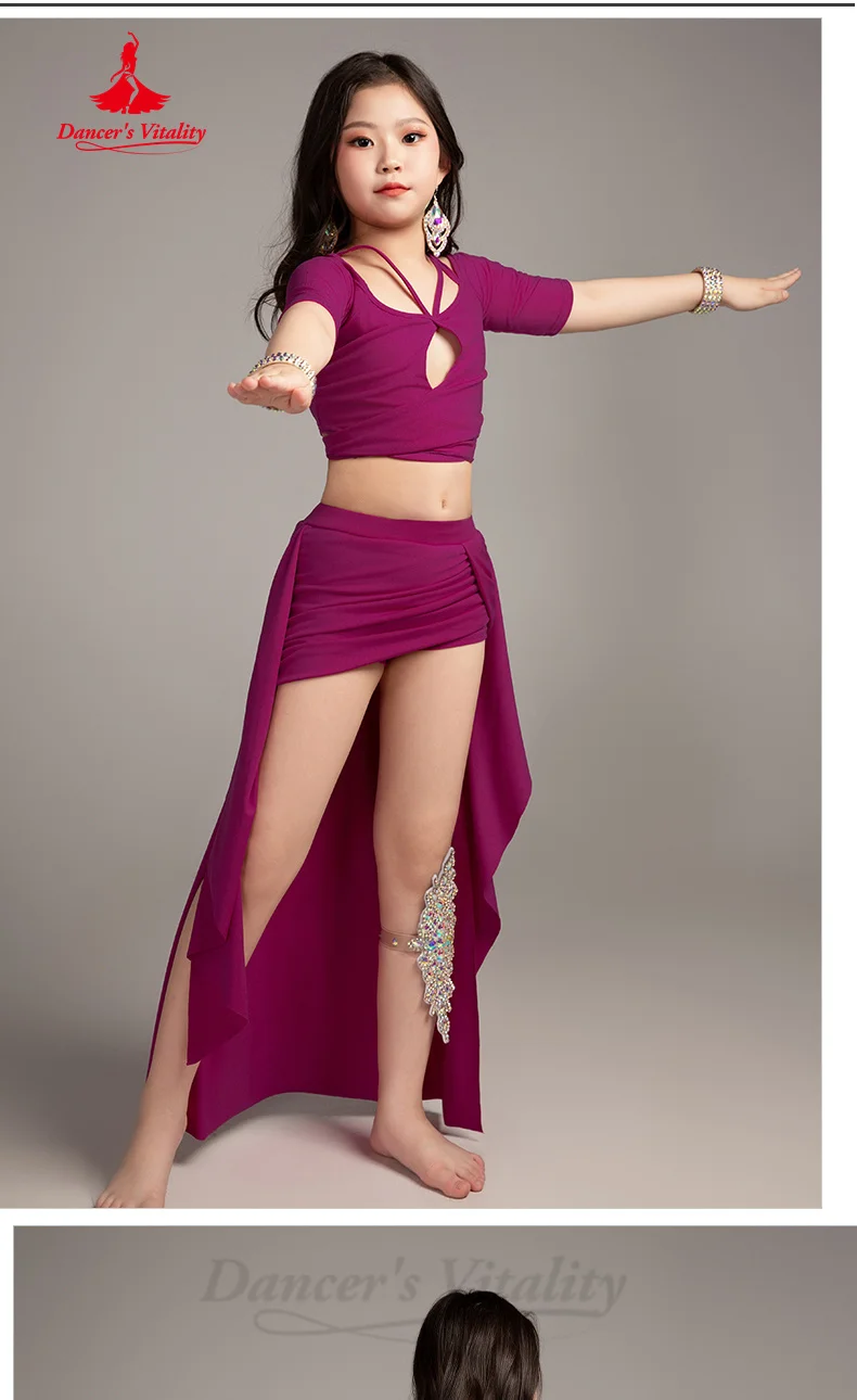 Belly Dance Costume Set Children's Elegant and Comfortable Practice Clothes Girls' Oriental Dance Professional Training Clothes