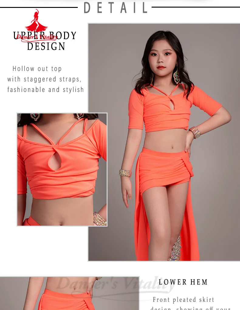 Belly Dance Costume Set Children's Elegant and Comfortable Practice Clothes Girls' Oriental Dance Professional Training Clothes