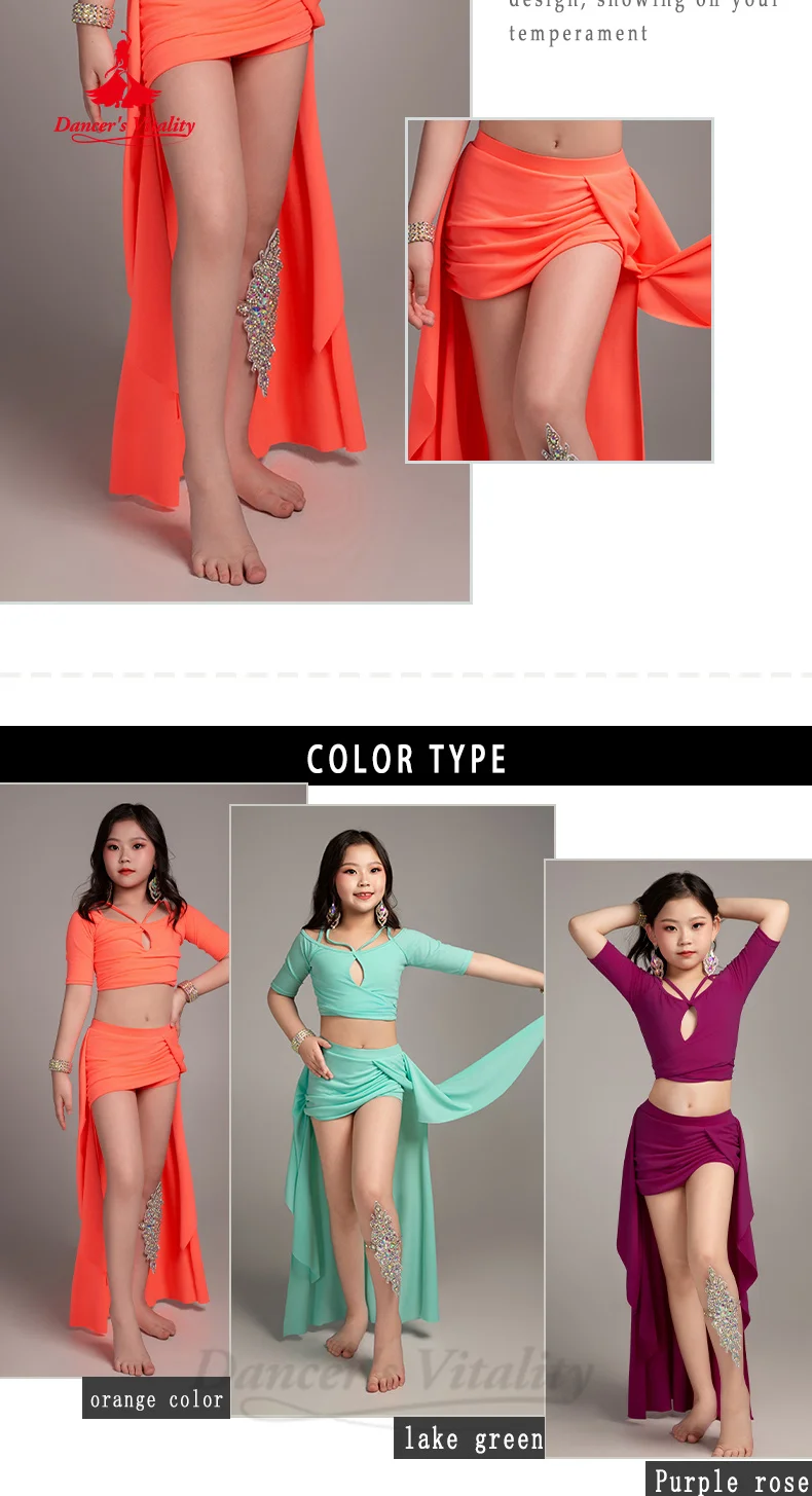 Belly Dance Costume Set Children's Elegant and Comfortable Practice Clothes Girls' Oriental Dance Professional Training Clothes