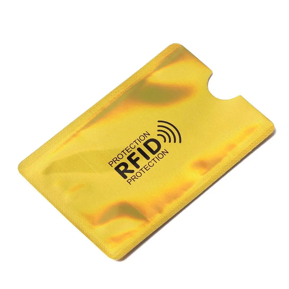 5pcs Anti-theft RFID Card Holder Colorful Aluminium Reader Lock Protect Case Cover Safety Passport Protector Sleeves