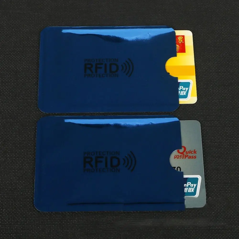 5pcs Anti-theft RFID Card Holder Colorful Aluminium Reader Lock Protect Case Cover Safety Passport Protector Sleeves