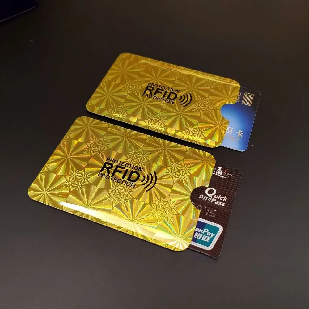 5pcs Anti-theft RFID Card Holder Colorful Aluminium Reader Lock Protect Case Cover Safety Passport Protector Sleeves