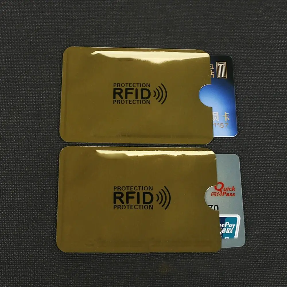 5pcs Anti-theft RFID Card Holder Colorful Aluminium Reader Lock Protect Case Cover Safety Passport Protector Sleeves